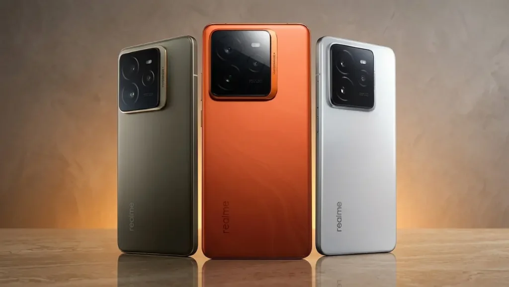 realme GT 8 Pro con trasera en varios acabados y módulo de cámara rectangular destacado en análisis de diseño y materiales premium