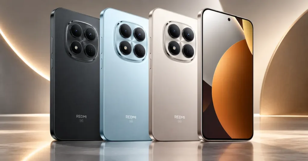 Diseño del Redmi Note 15 Pro 5G en varios colores